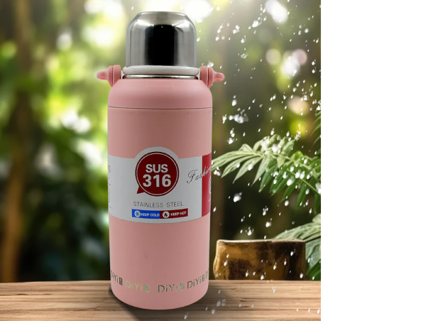 Stainless Steel 316 Stainless Steel, Vacuum Insulated Cup / Bottle, Portable Travel Kettle / Water Bottle with Handle, Outdoor Large Capacity Sports Kettle Cups / Bottle (1300 ML)