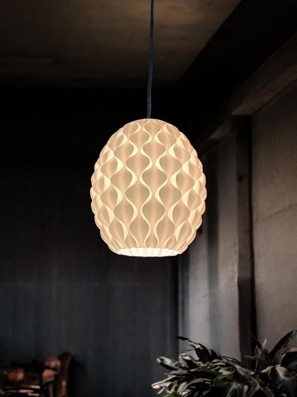 Modern Pendant Light, 21cm Dome Shape, 3-in-1 Colour Changing LED, Adjustable 1m Cord, Stainless Steel Ceiling Mount (with Bulb) (Color- Milky White, 1, Set)